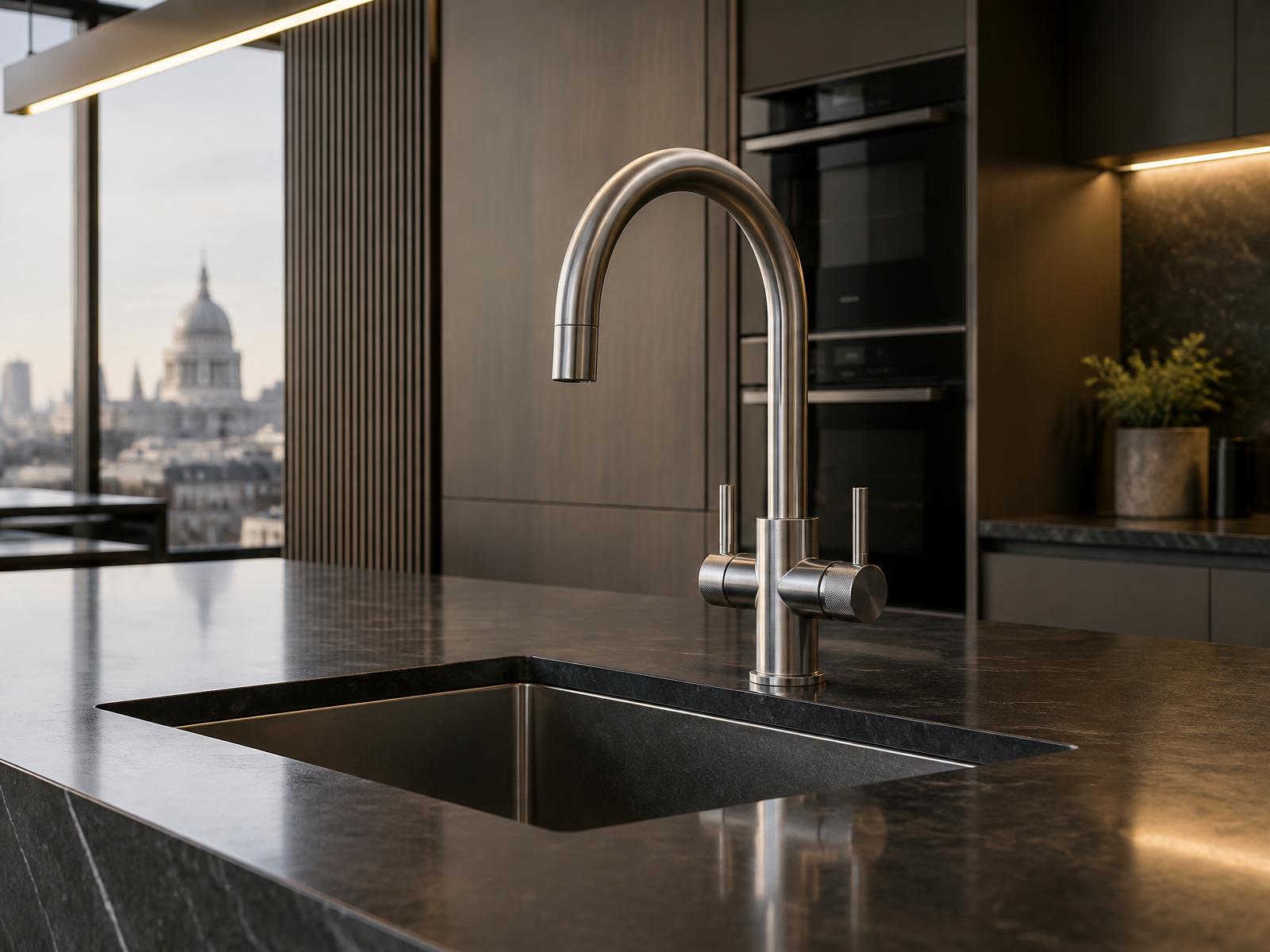 Integrated premium filtered-water delivery tap